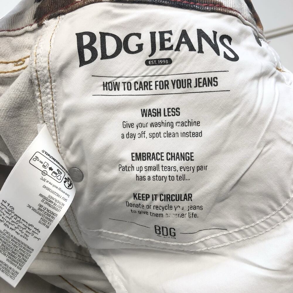 BDG Urban Outfitters Jaya Baggy Cow Print Wide Leg Jeans Low Rise Y2K 26x32 - Picture 10 of 14
